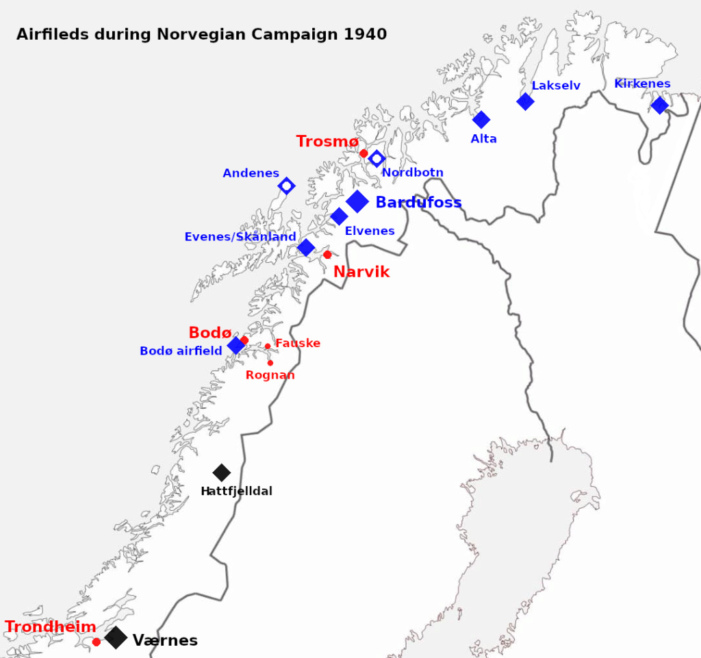 Airfields Northern Norway 1940